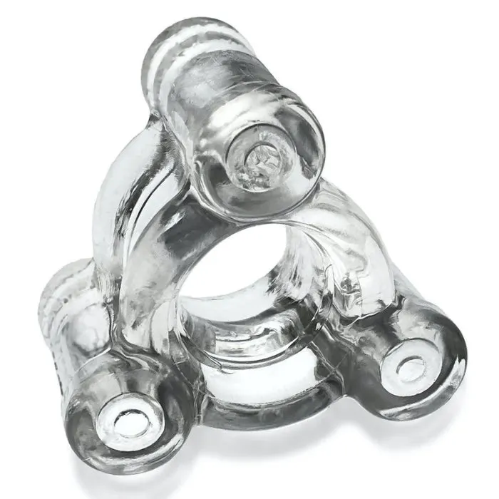 DUS Anal Oxballs Heavy Squeeze Weighted Ballstretcher Clear