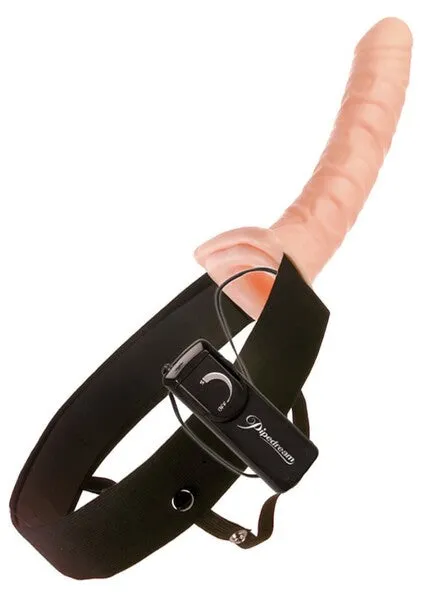 10 Vibrating Hollow StrapOn Flesh Pipedreams Female Sex Toys