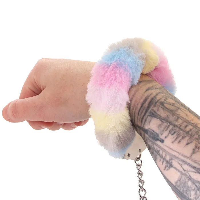 Shots Toys Couples Ouch Heavy Duty Fluffy Cuffs in MultiColour