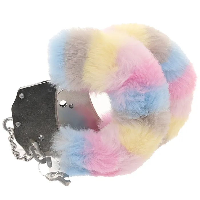 Shots Toys Couples Ouch Heavy Duty Fluffy Cuffs in MultiColour