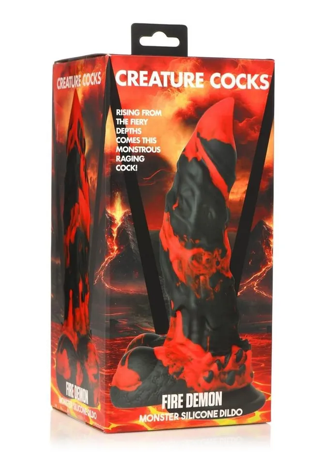 Creatiave Cocks Fire Demon Monster Silicone Dildo Creature Cocks Dildos