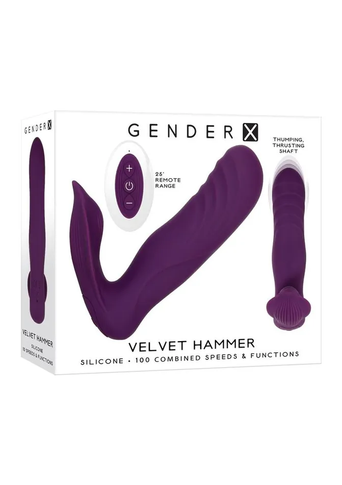 Gender X Velvet Hammer Rechargeable Silicone Wearable Vibrator Gender X Female Sex Toys