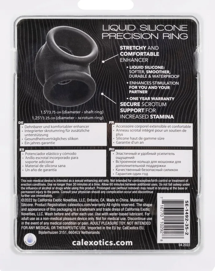CalExotics Male Sex Toys Alpha Liquid Silicone Precision Ring Gray CalExotics Male Sex Toys Alpha Liquid Silicone Precision Ring Gray