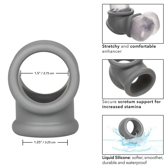 CalExotics Male Sex Toys Alpha Liquid Silicone Precision Ring Gray CalExotics Male Sex Toys Alpha Liquid Silicone Precision Ring Gray