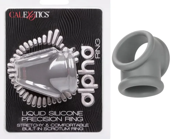 CalExotics Male Sex Toys Alpha Liquid Silicone Precision Ring Gray CalExotics Male Sex Toys Alpha Liquid Silicone Precision Ring Gray