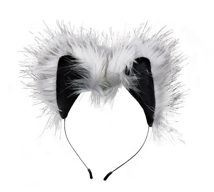 Grey Wolf Tail Anal Plug and Ears Set XR Brands Tailz Anal