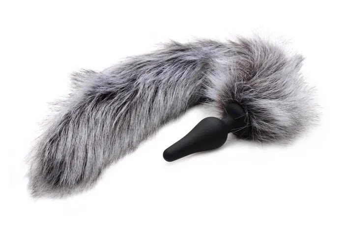 Grey Wolf Tail Anal Plug and Ears Set XR Brands Tailz Anal