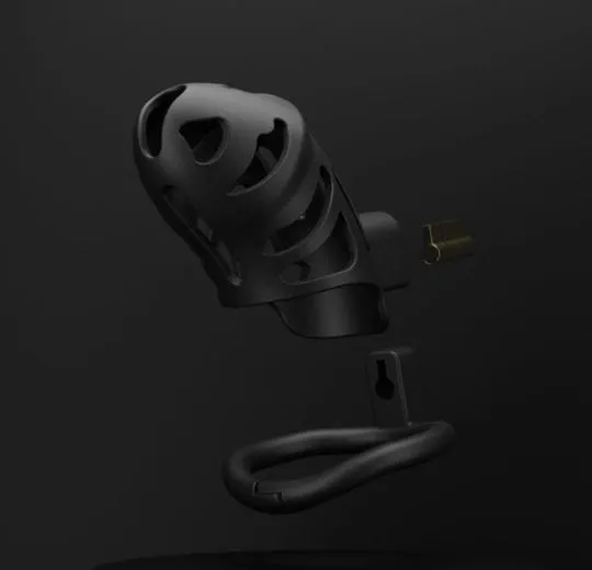 Wholesale The Dominion Chastity Cock Cage CBT Cuckold Cock Ball BDSM Chastity Cage Belt QOS 3D Printed Ballisticmetal Male Sex Toys