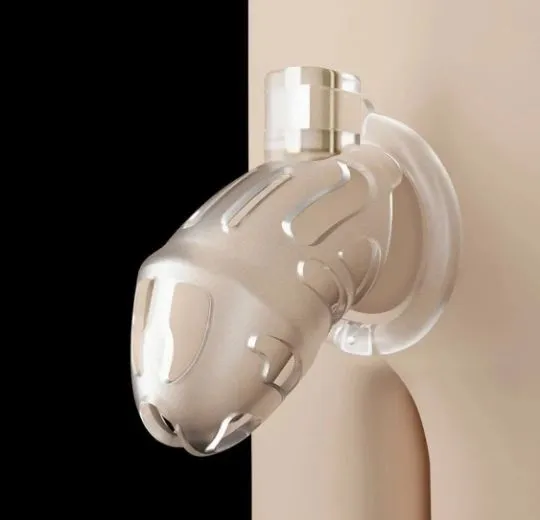 Wholesale The Dominion Chastity Cock Cage CBT Cuckold Cock Ball BDSM Chastity Cage Belt QOS 3D Printed Ballisticmetal Male Sex Toys