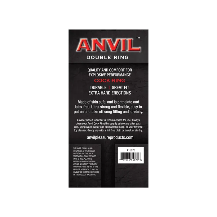 Anal Anvil Black Double Ring HWIC