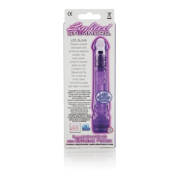 California Exotics Female Sex Toys Lighted Shimmers LED Glider Powerful Waterproof Vibrator