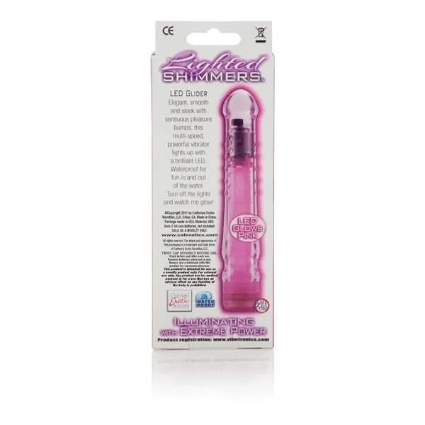 California Exotics Female Sex Toys Lighted Shimmers LED Glider Powerful Waterproof Vibrator