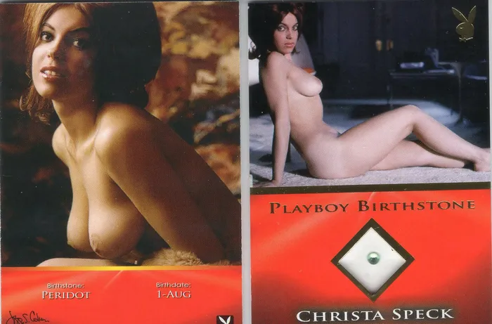 JimS Cards and More Anal HARD BODIES Birthstone Christa Speck GOLD FOIL