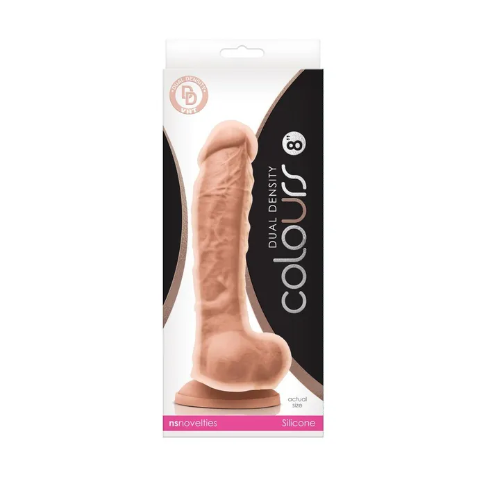 COLOURS Dual Density 8 in REALISTIC SILCONE DILDO NEW SENSATIONS NOVELTIES Female Sex Toys