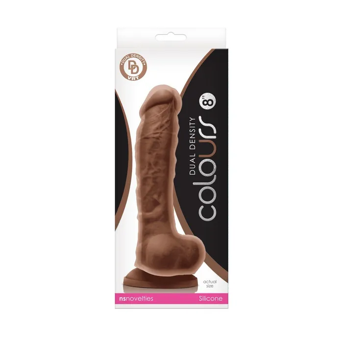 COLOURS Dual Density 8 in REALISTIC SILCONE DILDO NEW SENSATIONS NOVELTIES Female Sex Toys