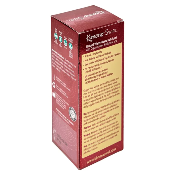 Sexual Health Wellbeing Kimono Swirl Natural Lubricant Kimono