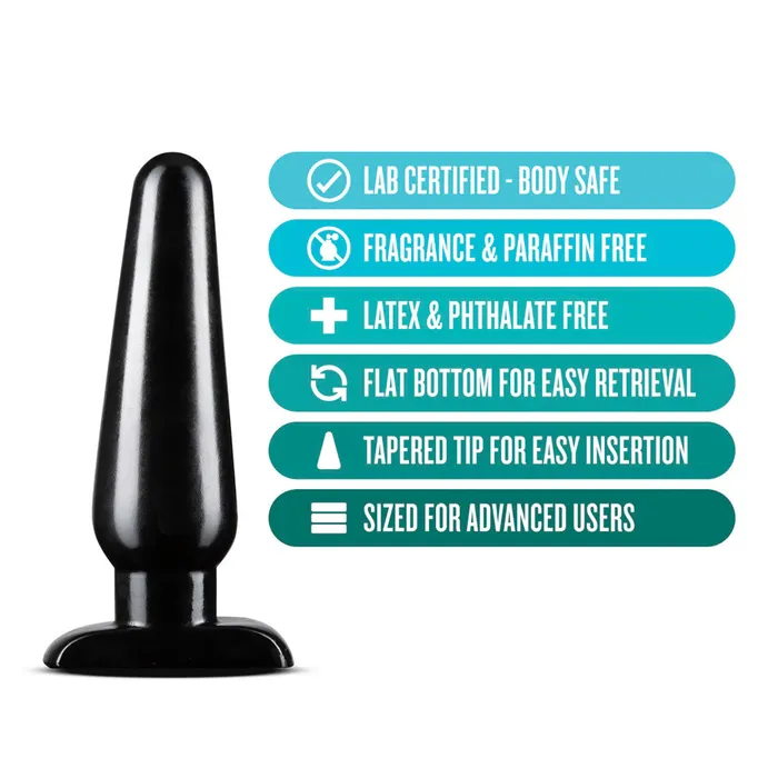 Male Sex Toys Blush Anal Adventures PVC Basic Butt Plug Large